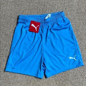 New Puma Blue Performance Shorts Lightweight Athletic